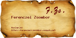 Ferenczei Zsombor névjegykártya