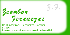 zsombor ferenczei business card